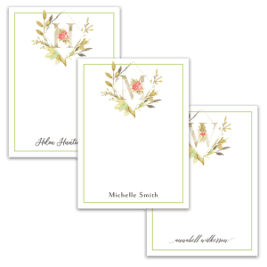 Garden Monogram Notecards - Set of 20