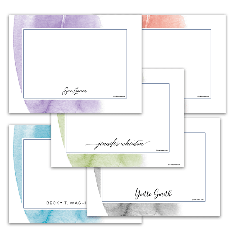 Background Watercolor Notecards - Set of 20