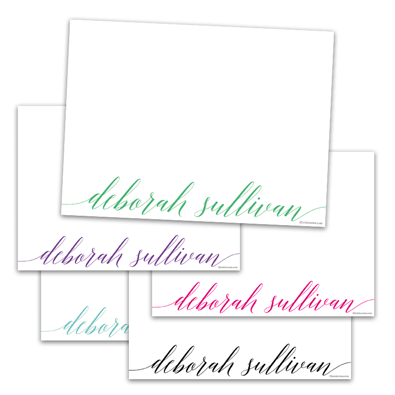 Colorful Calligraphy Notecards - Set of 20