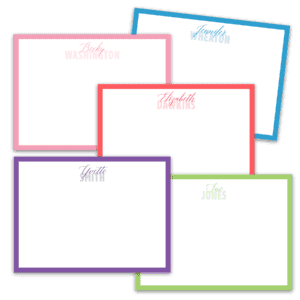 Script and Sans Notecards - Set of 20
