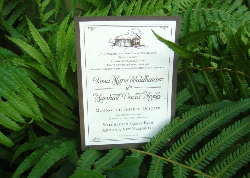 New Hampshire Farm Wedding Invitation