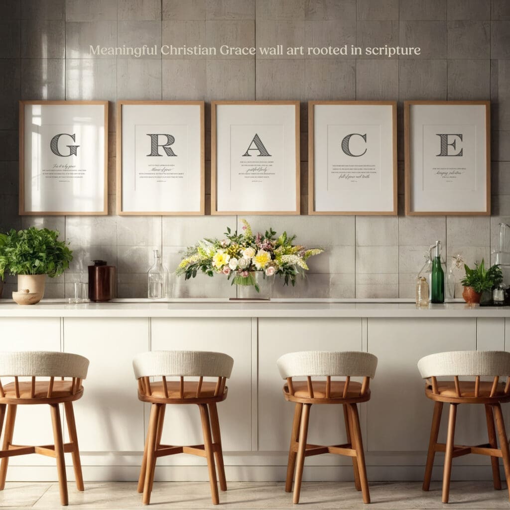 Grace Christian wall decor for living room, bedroom decor