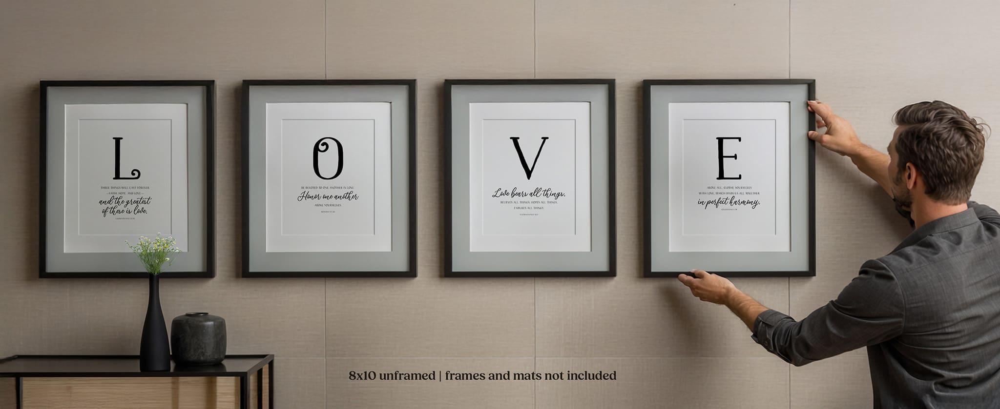 Love Christian wall art faith hope decor